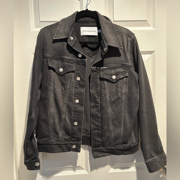 Calvin Klein Black Jean Jacket - Picture 1 of 2